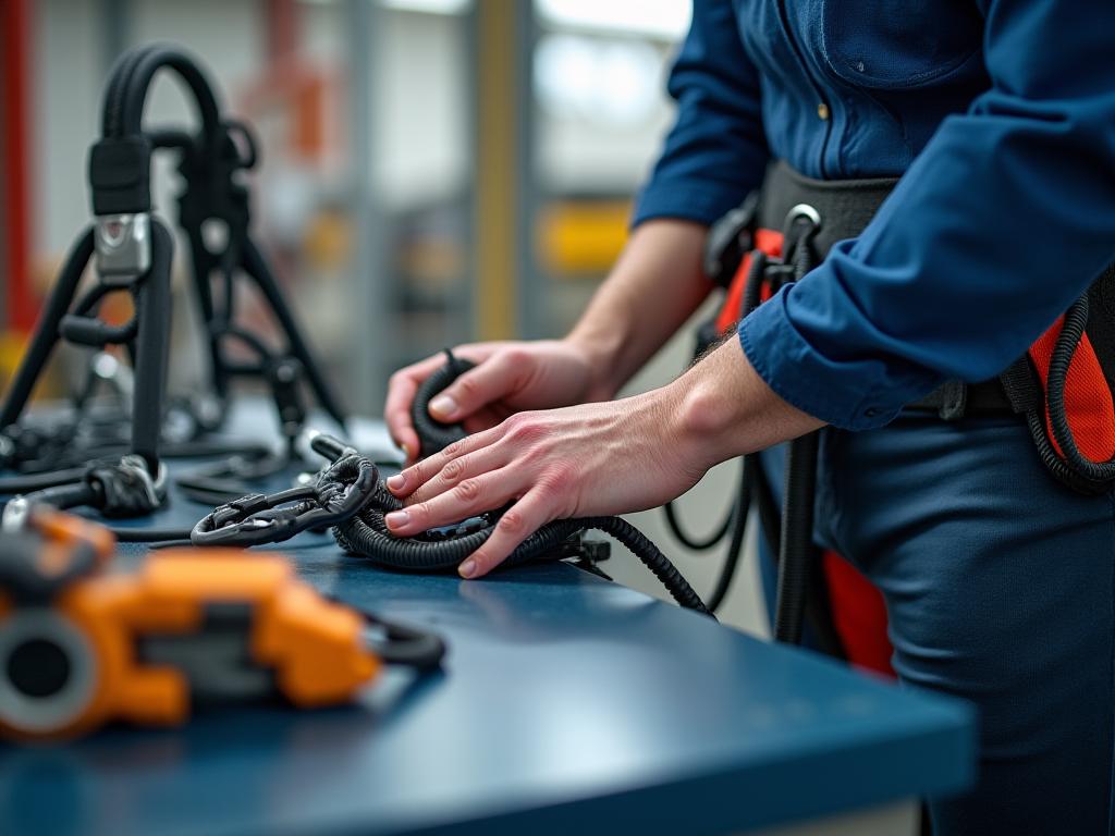 Profesjonell sikkerhetsinspeksjon av klatreutstyr